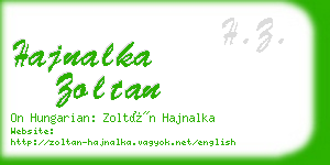 hajnalka zoltan business card